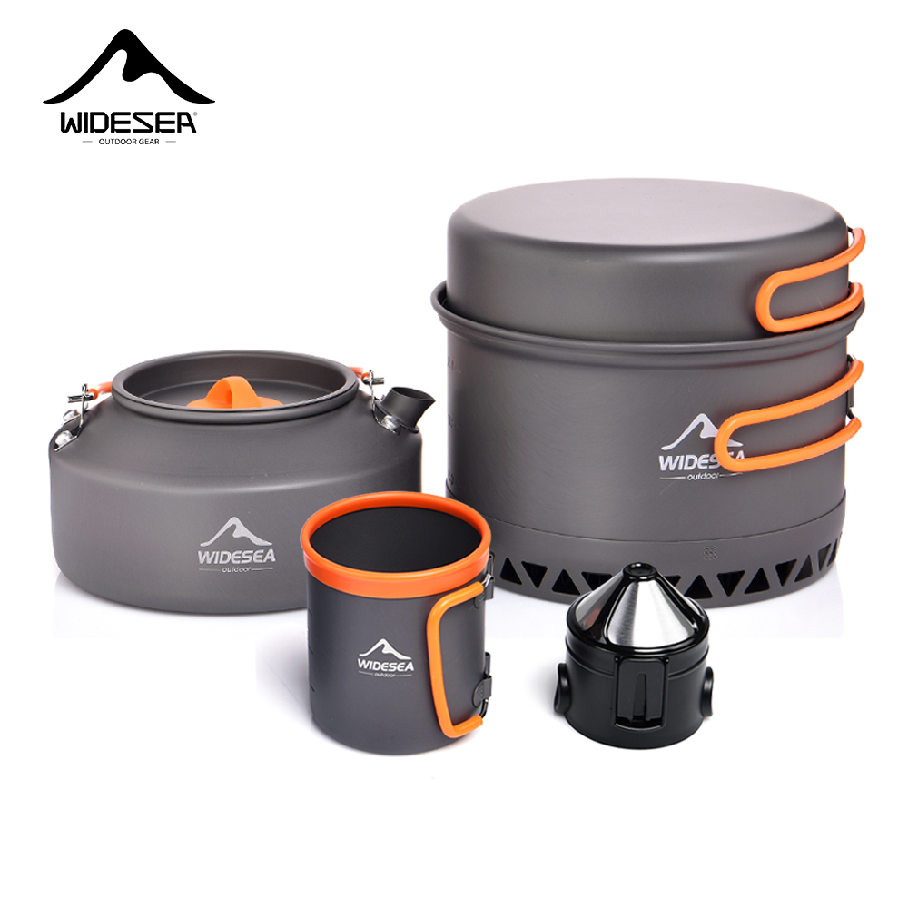 Camping Cooking Set 2 Person - Camping-Geschirr, Outdoor-Kochgeschirr-Set, Töpfe, Touristenkessel, Kaffeetasse, Filter,