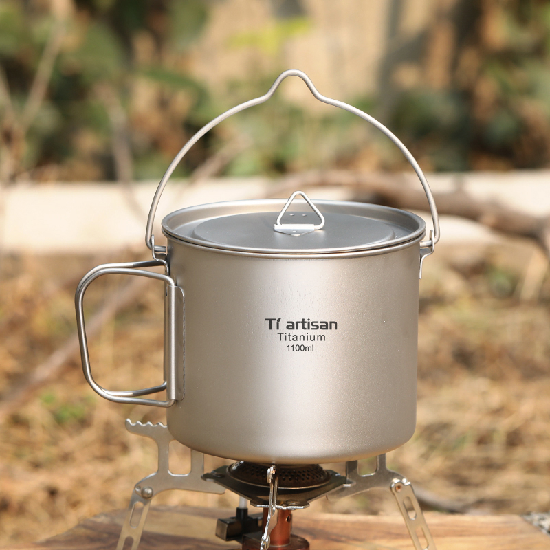 Camping Cooking Handle - Tiartisan Titan 1,1L Campingtopf Outdoor-Kochset mit