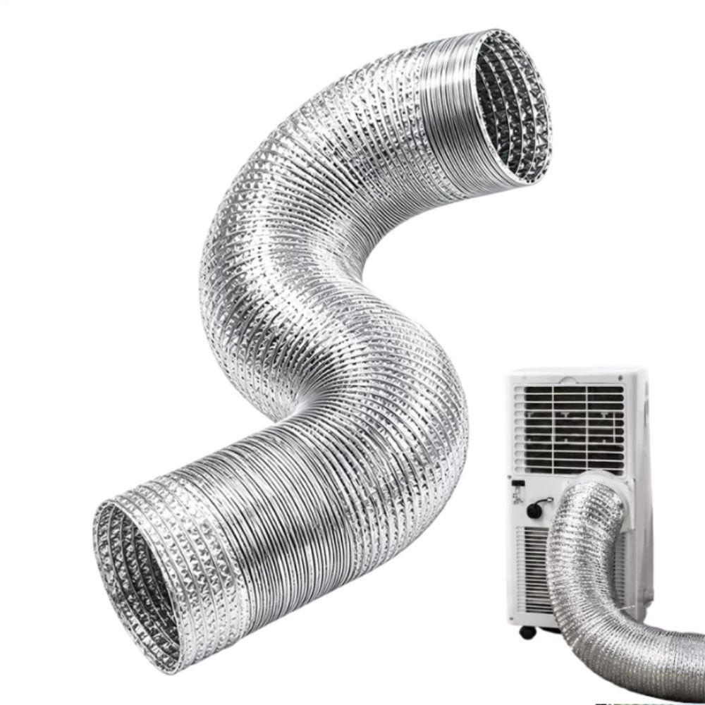 Aluminum Foil Heavy Duty - Aluminiumfolie-Abluftschlauch, Hochleistungs-Hitzebeständiger Klimaanlagenkanal, 15cm Isolierter Tragbarer