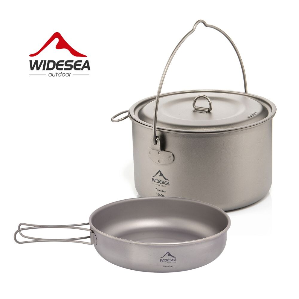 Camping Cooking Kit - Wideea Camping Geschirr Titan Kochgeschirr Set