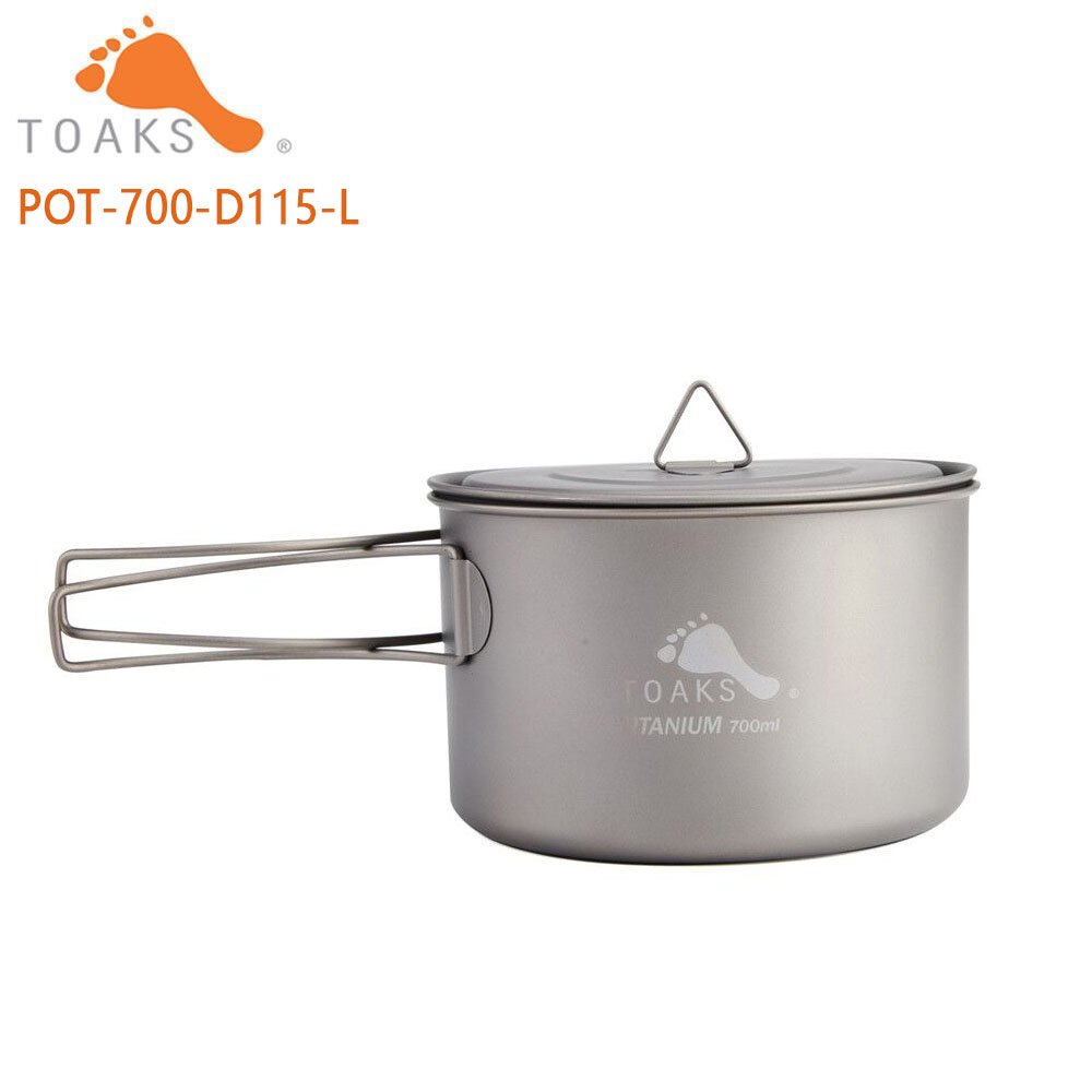 Camping Cooking Food - Toaks reines Titan Camping Kochgeschirr Outdoor-Töpfe,
