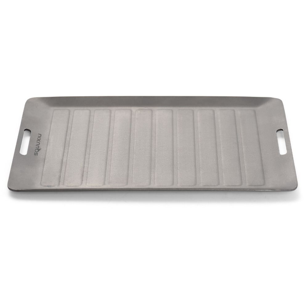 Camping Cooking Pan - Langlebige Titan-Camping-Grillpfanne, leichte Antihaftbeschichtung, BBQ-Grillpfanne, tragbare