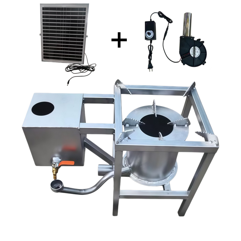 Camping Cooking Stove - Tragbarer Campingkocher aus Hart-Titanstahl mit Abgasbrenner,