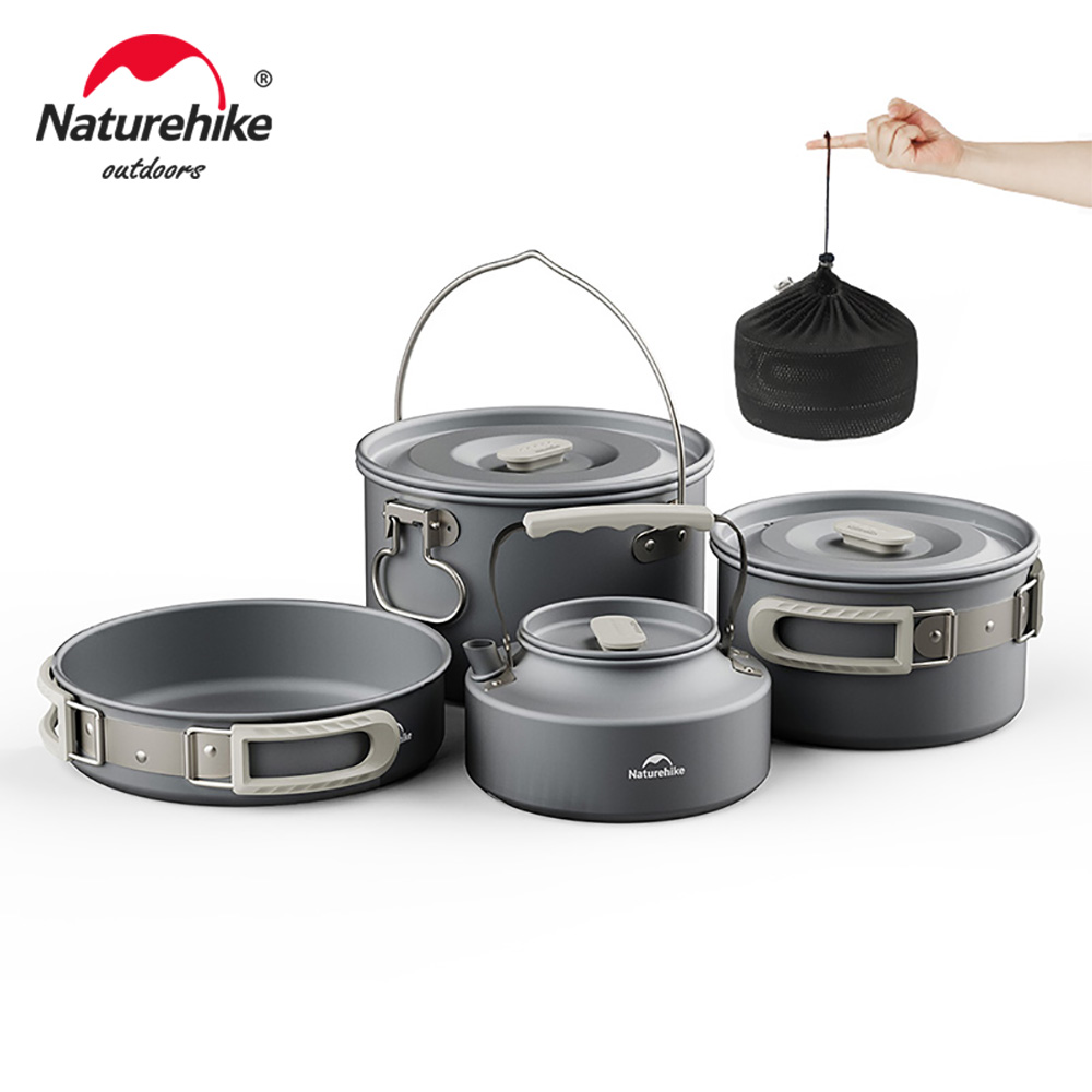 Camping Cooking Set 2 Person - Naturehike Camping Kochgeschirr Kit Outdoor Bratpfanne