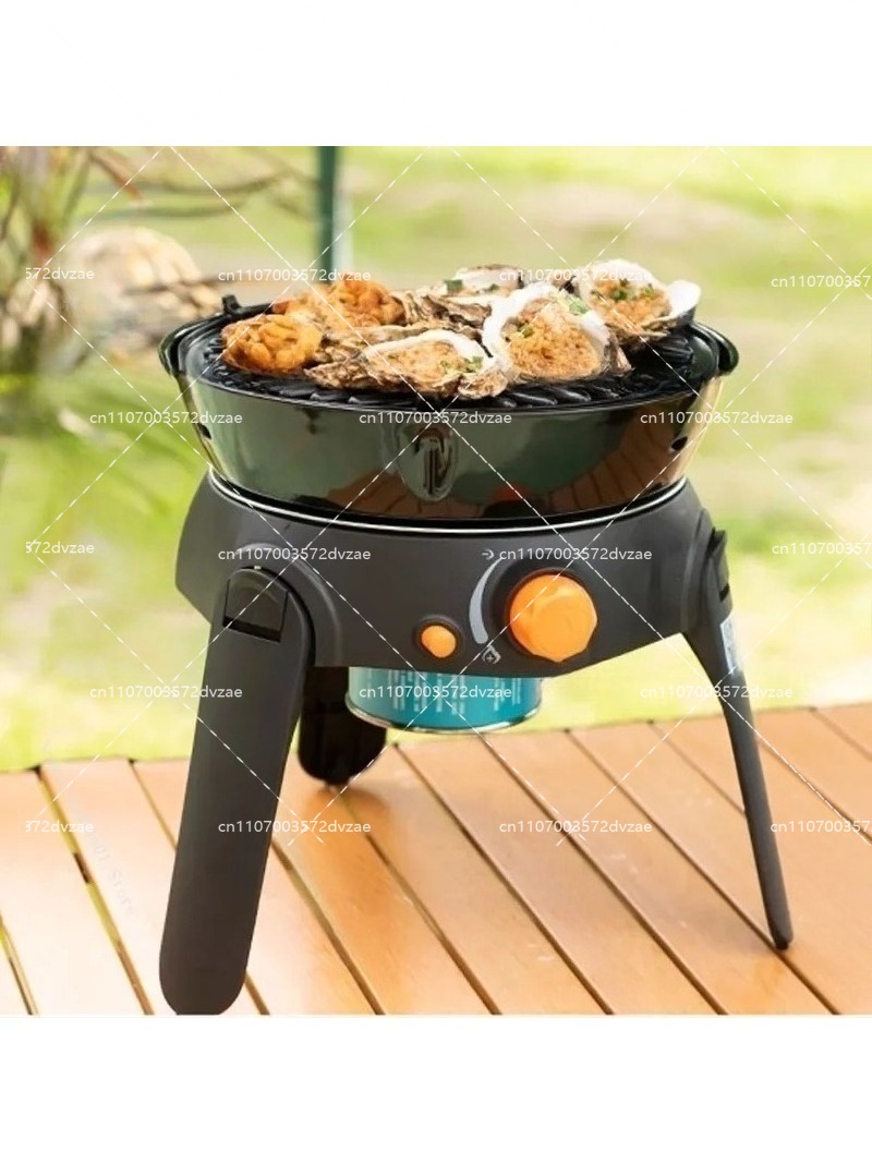 Camping Cooking Stove - Multifunktionaler Outdoor-Gaskocher Camping-BBQ-Grill 6-teiliges Faltbares Picknick-Kochset