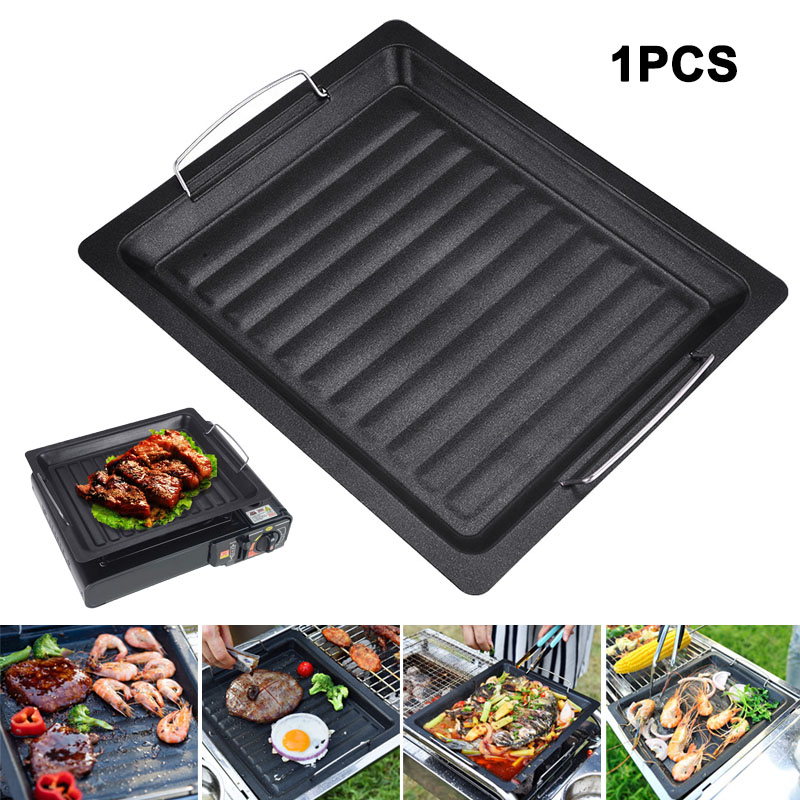 Camping Cooking Frying Pan - Dicke quadratische Grillpfanne für den Außenbereich