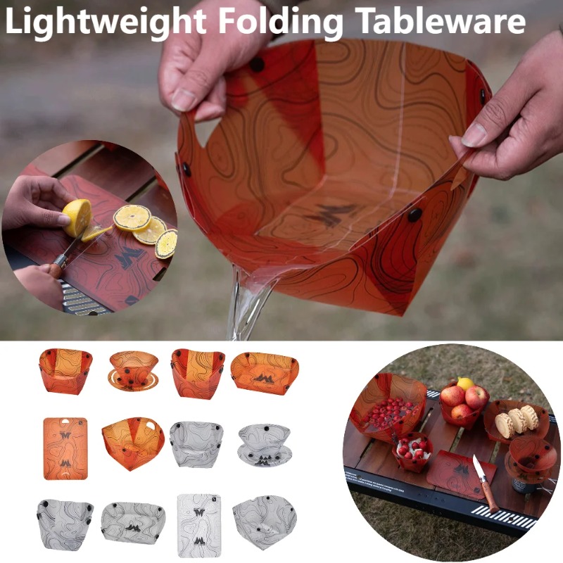 Camping Cooking Kit - Faltbare Camping Geschirr Tragbare Schüssel Teller