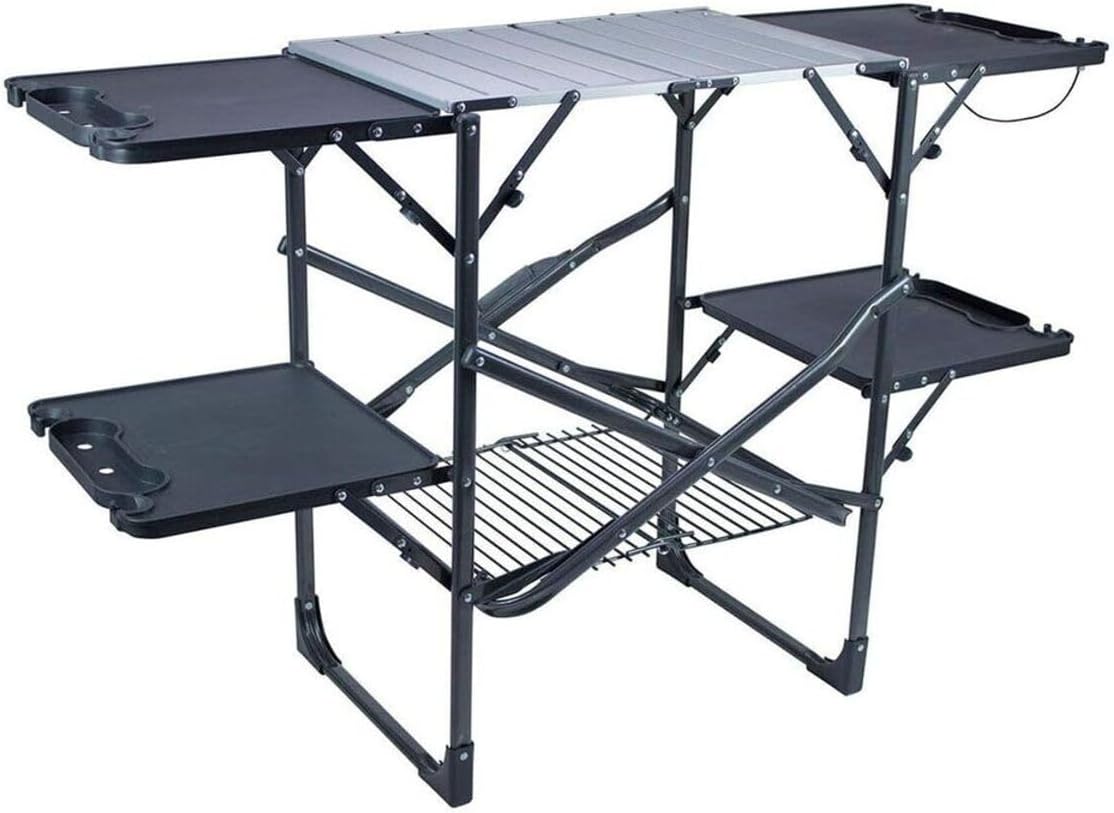 Schlanker, faltbarer Camping-K – Camping Cooking Table With Storage Bewertung und Preis