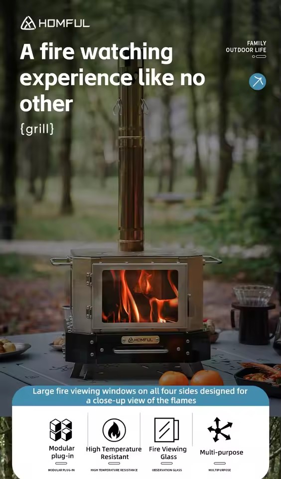 HOMFUL Tragbarer Holzofen für  – Camping Cooking Kit Bewertung und Preis