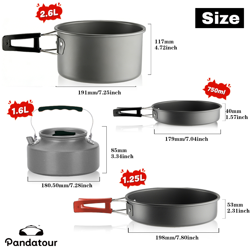 Pandatour Camping Kochen Alumi – Camping Cooking Set 2 Person Bewertung und Preis