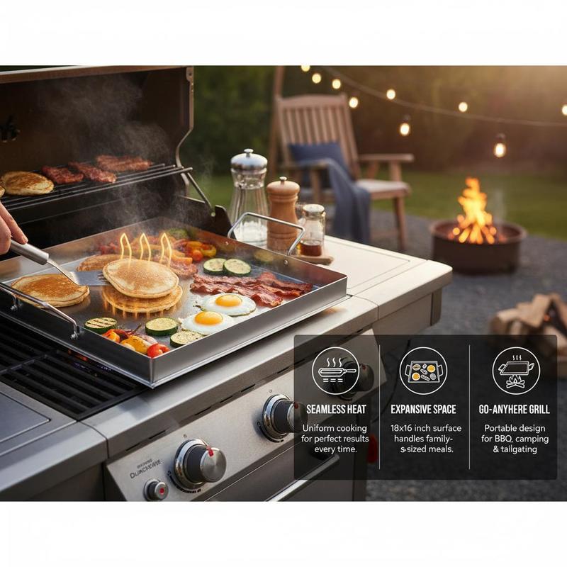 Universelle Flachgrillplatte 1 – Camping Cooking Handle Bewertung und Preis