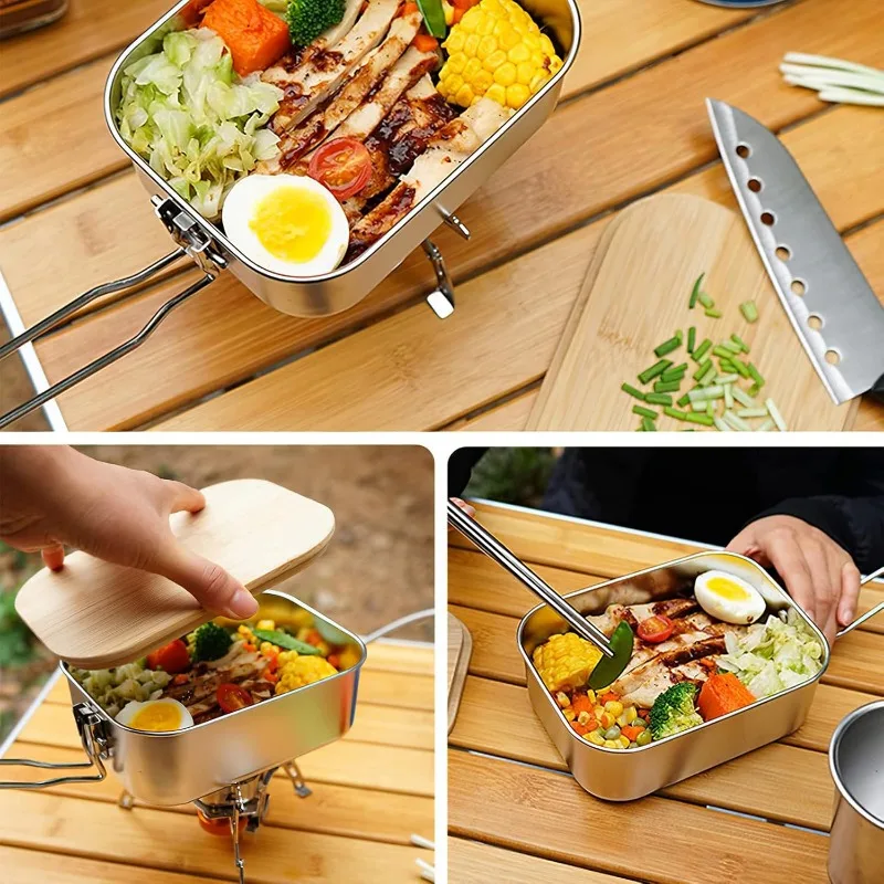 Lunchbox aus Edelstahl 304, tr – Camping Cooking Box Bewertung und Preis