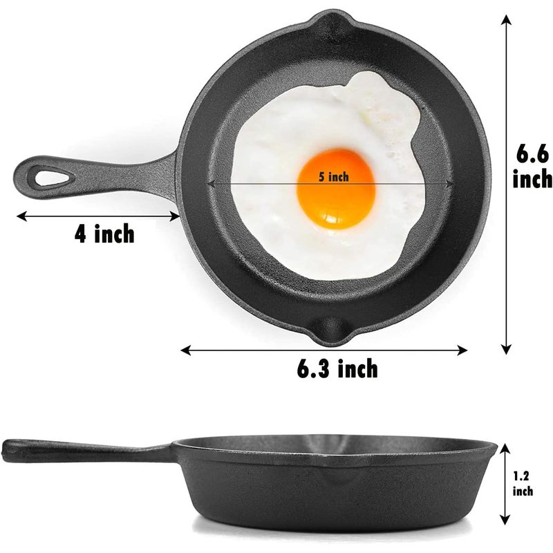 6-Zoll-Gusseisenpfanne, Bratpf – Camping Cooking Frying Pan Bewertung und Preis