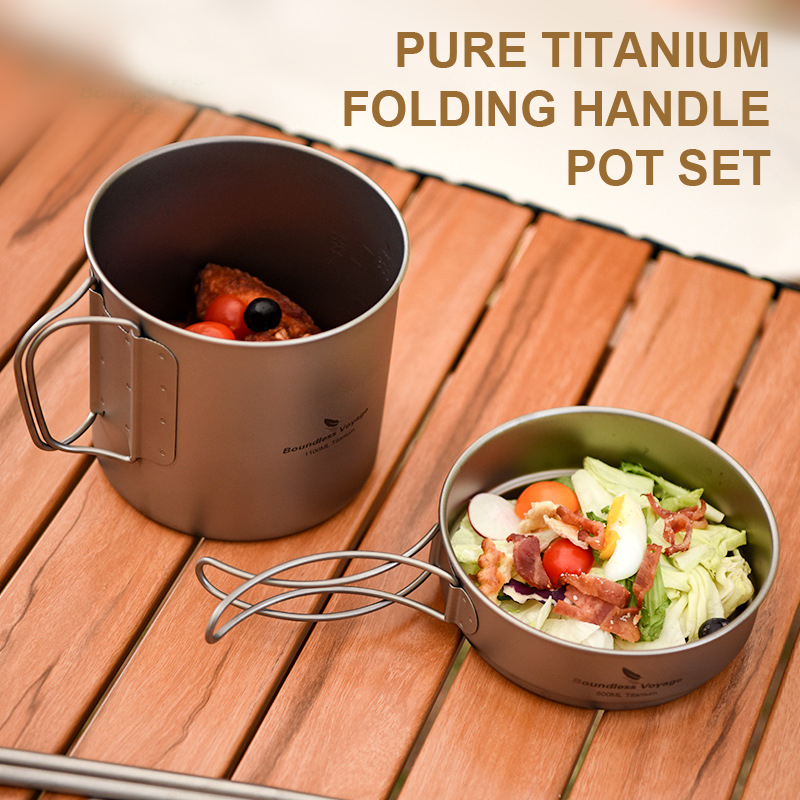 Topfset aus reinem Titan mit k – Camping Cooking Frying Pan Bewertung und Preis