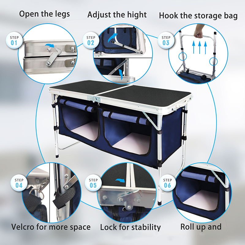 Outdoor-Klapptisch Aluminium L – Camping Cooking Table With Storage Bewertung und Preis