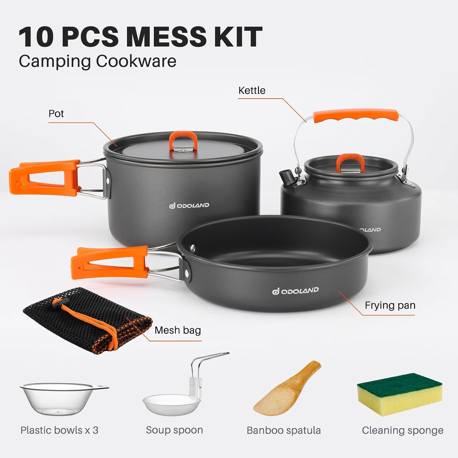 Odoland 10-teiliges Camping-Ko – Camping Cooking Set 2 Person Bewertung und Preis