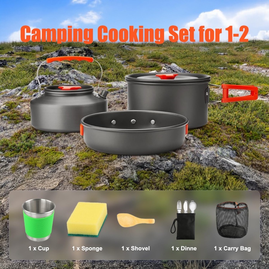Camping-Kochgeschirr-Set: 35oz – Camping Cooking Kit Bewertung und Preis