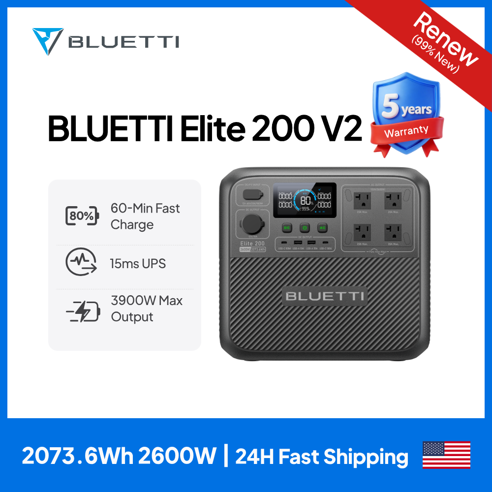 【Renew】BLUETTI Elite 200 V2 Tr – Solar Oven Camp Bewertung und Preis